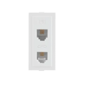 ANCHOR ROMA RJ 11 TELEPHONE JACK DOUBLE W/O SHUTTER