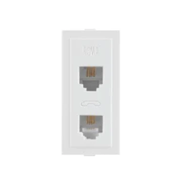 ANCHOR ROMA RJ 11 TELEPHONE JACK DOUBLE W/O SHUTTER
