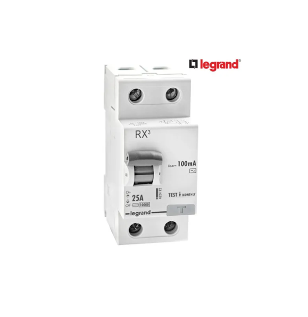 LEGRAND 25A - 100MA - DOUBLE POLE - RX3 RCCB