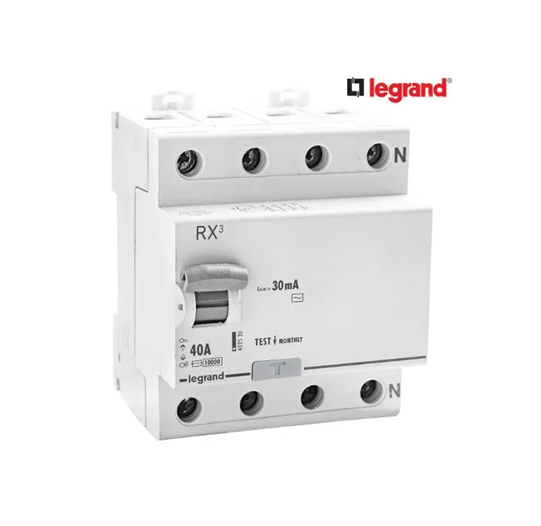 LEGRAND 40A - 30MA - FOUR POLE - RX3 RCCB