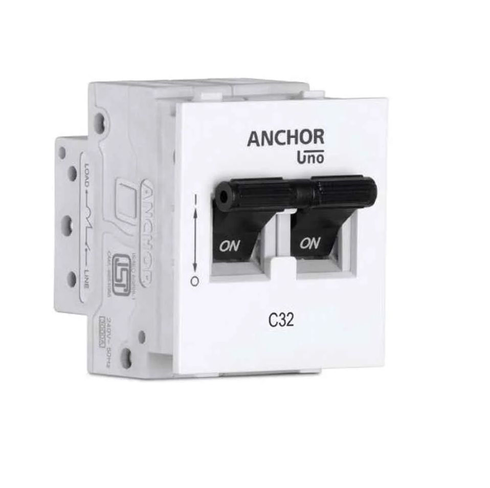 ANCHOR ROMA DOUBLE POLE MODULAR MCB