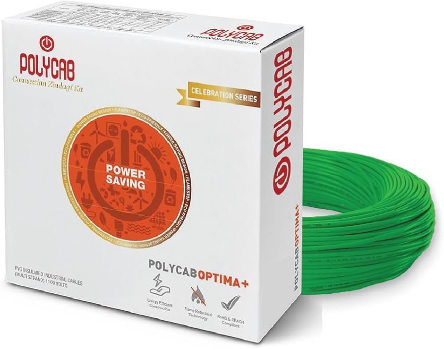 POLYCAB 1.5 SQ MM WIRE 90 MTR - GREEN
